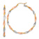 14k Yellow Gold and Rhodium Over 14k Yellow Gold 1 15/16" Satin
Twisted Hoop Earrings
