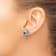 Rhodium Over 14k White Gold 12.5mm Polished Textured Love Knot Stud Earrings