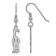 Rhodium Over Sterling Silver LogoArt Gamma Phi Beta Small Dangle Earrings