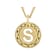 Cardano Initial S Pendant Necklace In 18K Gold Over Bronze