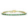 Emerald Color CZ Tennis Bracelet In 14K Gold Over Brass 5.5ctw