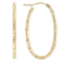 Diamond-Cut Oval Hoop Earrings In 14K Gold