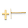 14k Yellow Gold Children's Cross Stud Earrings