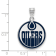 Rhodium Over Sterling Silver NHL LogoArt Edmonton Oilers Large Enameled Pendant