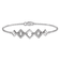 Rhodium Over 14k White Gold Diamond Squares Bracelet