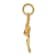 14k Yellow Gold Textured Solid Stork Charm Pendant
