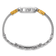 Charles Hubert Two-tone Stainless Steel Wire Bangle Silver Dial Watch
