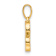 14k Yellow Gold Diamond Letter S Initial Pendant
