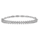 Rhodium Over Sterling Silver Fancy Cubic Zirconia and Paperclip Link Bracelet