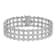 18K White Gold Diamond 3 Row 7.25-inch Bracelet 6.23ctw