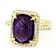 Amethyst Rectangular Cushion And White Topaz Ring In 18K Gold Over
Sterling Silver 10.20ctw