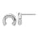 Rhodium Over 14k White Gold Polished U Shape Tube Earrings
