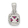 Rhodium Over Sterling Silver with 14k Accent Rhodolite Garnet Pendant