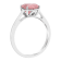 8mm Round Rose Quartz Rhodium Over Sterling Silver Ring