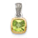 Rhodium Over Sterling Silver with 14k Accent Peridot Pendant