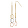 14k Yellow Gold, 14k White Gold and 14k Rose Gold Textured Faceted
Circle Dangle Earrings