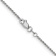 Rhodium Over 14k White Gold 1.4mm Solid Round Open Link Cable 30 Inch Chain
