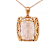 39.80 Ctw Morganite and 1.10 Ctw White Diamond Pendant in 18K RG