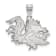 Rhodium Over Sterling Silver LogoArt University of South Carolina Large Pendant