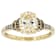 Diamond Simulant Oval, Champagne Diamond And White Diamond Ring In 18K
Gold Over Sterling Silver 2.65ctw