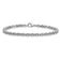 Rhodium Over Sterling Silver 4.0mm Cable 8 Inch Chain