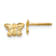 14K Yellow Gold Polished Butterfly Screwback Earrings