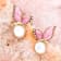 Barse Jewelry Mother-of-Pearl With Rhodonite Gold Tone Butterfly Earrings