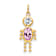 10k Yellow Gold Pink Simulant June Birthstone and Clear Cubic Zirconia
Boy Charm