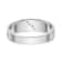Rhodium Over 14K White Gold AA Quality Trio Mens Wedding Band