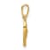 14K Yellow Gold Cubic Zirconia Mom and Daughter Heart Pendant