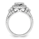 Rhodium Over 14K White Gold Lab Grown Diamond VS/SI GH, Cluster Ring 1.509ctw