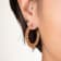 14K Yellow Gold Over Brass Flat Curb Link Acrylic Hoops