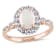 Opal, White Topaz and Diamond 14K Rose Gold Ring 1.52ctw