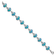 Rhodium Over Sterling Silver 7 Inch Lab Created Opal Inlay Shell Bracelet