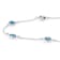 Blue Topaz Station Necklace In Sterling Silver 12.50ctw