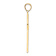 14k Yellow Gold Polished Beaded Textured Cross Pendant