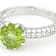 Peridot And White Topaz Ring In Sterling Silver