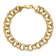 14k Yellow Gold 9.5mm Triple Link Charm Bracelet