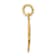 14k Yellow Gold Brushed and Diamond-Cut Number 18 Oval Pendant