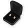 White Cubic Zirconia 14k Rose Gold Studs With Velvet Gift Box 0.50ctw