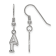 Rhodium Over Sterling Silver LogoArt Delta Gamma Small Dangle Earrings