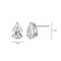 Pear Shape Moissanite Platineve Stud Earrings 3.00ctw DEW