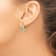 14k Yellow Gold and 14k White Gold Polished 3/8" Double Hoop Earrings