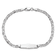 Rhodium Over 14k White Gold Soft Diamond Shape Mariner Link ID Bracelet