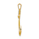 14K Two-tone Gold  Diamond Fish Hook Pendant