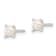 Sterling Silver With E-Coating 4mm Freshwater Cultured Pearl Post Earrings