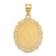 14k Yellow Gold Solid Satin, Polished and Textured Scorpio Zodiac Oval Pendant