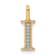 14K Yellow Gold Diamond Letter I Initial Pendant