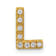 14K Yellow Gold Diamond Letter L Initial Charm