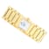 Croton Gold Tone Swiss Parts Bracelet Watch with Square Cubic Zirconia
Pave Dial